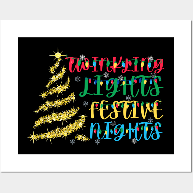 Twinkling lights festive nights. Wall Art by TaansCreation 